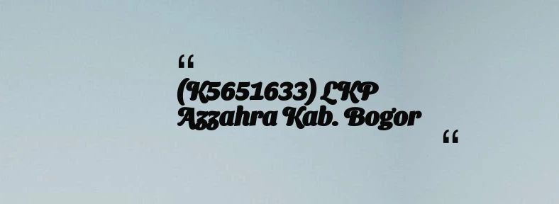 thumbnail for KB TAAM AL MUKARROMAH Kab. Bogor