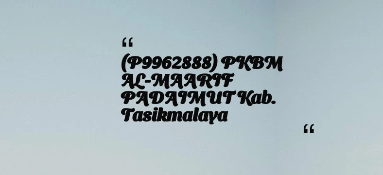 thumbnail for KB TAAM AL MUKARROMAH Kab. Bogor