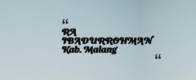 thumbnail for RA IBADURROHMAN Kab. Malang