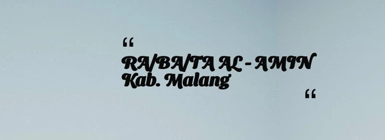 thumbnail for RA/BA/TA AL - AMIN Kab. Malang