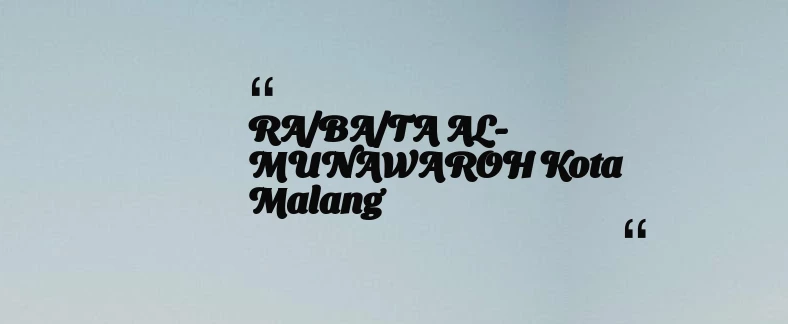 thumbnail for RA/BA/TA AL-MUNAWAROH Kota Malang