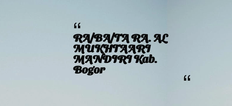 thumbnail for KB TAAM AL MUKARROMAH Kab. Bogor