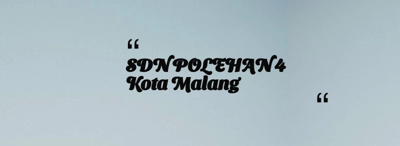 thumbnail for SDN POLEHAN 4 Kota Malang