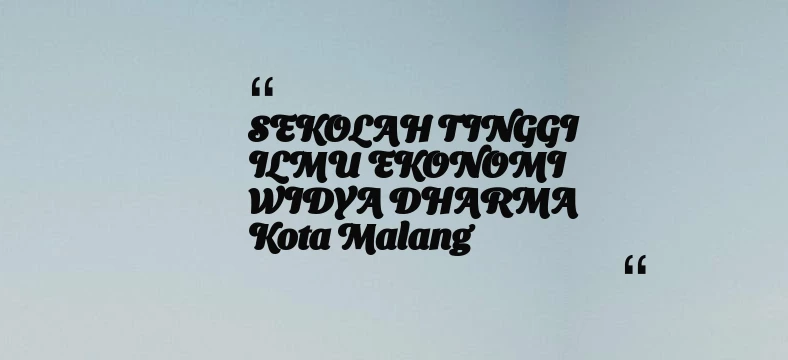 thumbnail for SEKOLAH TINGGI ILMU EKONOMI WIDYA DHARMA Kota Malang