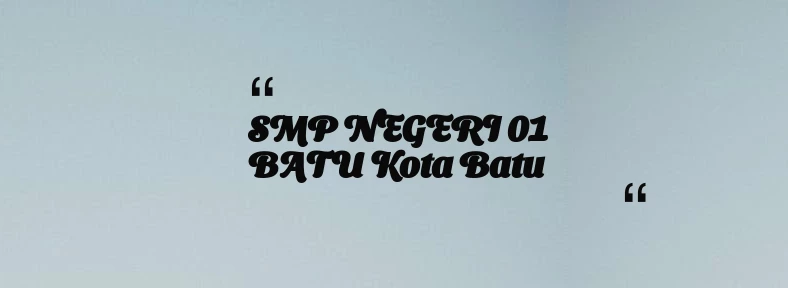 thumbnail for SMP NEGERI 01 BATU Kota Batu