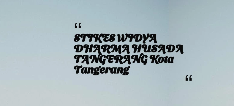 thumbnail for STIKES WIDYA DHARMA HUSADA TANGERANG Kota Tangerang