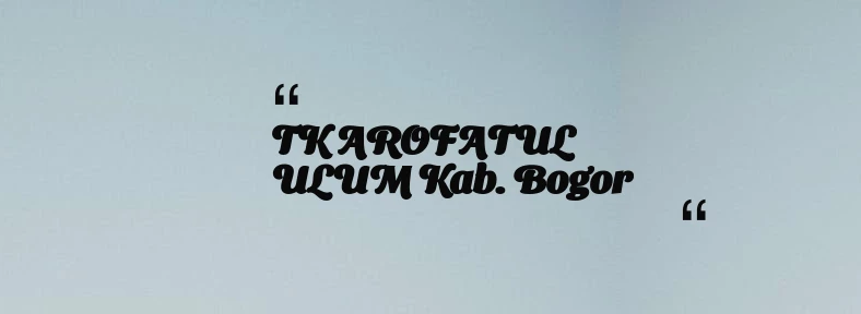 thumbnail for TK AROFATUL ULUM Kab. Bogor