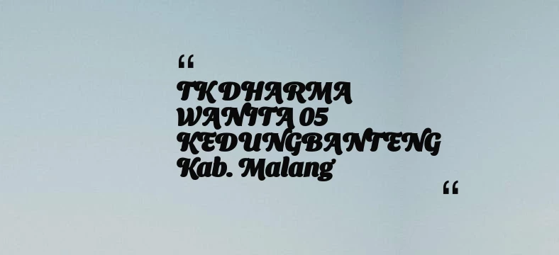 thumbnail for TK DHARMA WANITA 05 KEDUNGBANTENG Kab. Malang