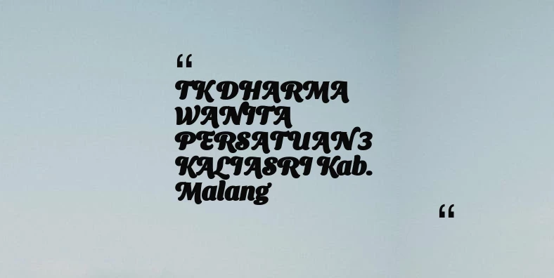 thumbnail for TK DHARMA WANITA PERSATUAN 3 KALIASRI Kab. Malang