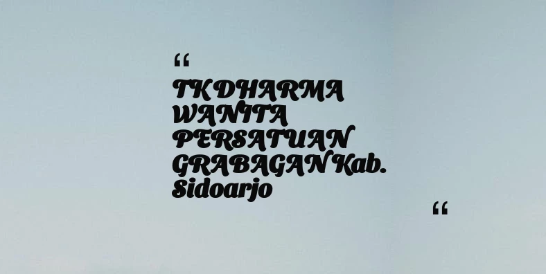 thumbnail for TK DHARMA WANITA PERSATUAN GRABAGAN Kab. Sidoarjo