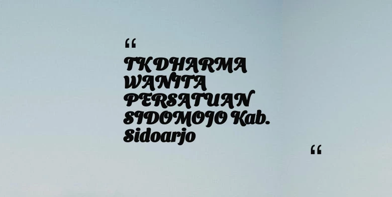 thumbnail for TK DHARMA WANITA PERSATUAN SIDOMOJO Kab. Sidoarjo