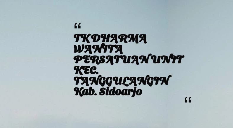 thumbnail for TK DHARMA WANITA PERSATUAN UNIT KEC. TANGGULANGIN Kab. Sidoarjo