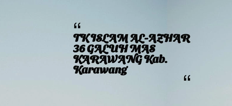 thumbnail for KB TAAM AL MUKARROMAH Kab. Bogor